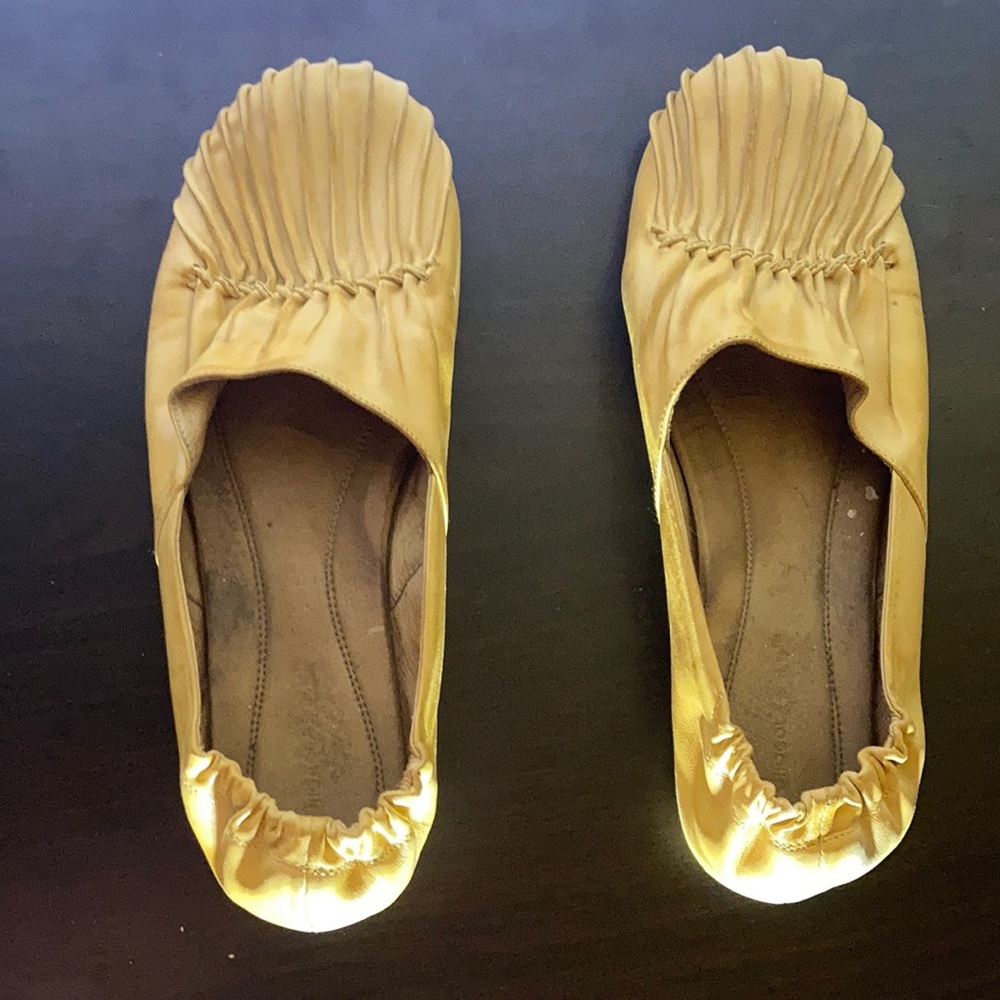 Chocolat Blu ribbed ballet slippers